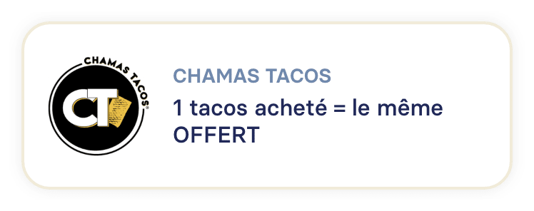 Chamas tacos offre