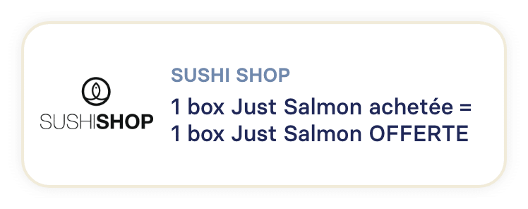 sushi shop offre